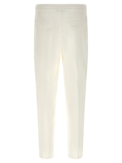 Brunello Cucinelli White Linen Casual Pants