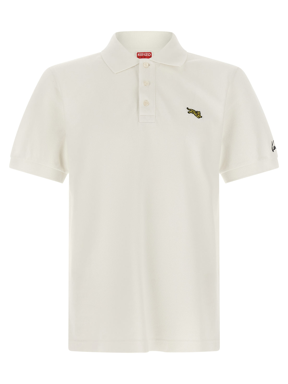 Polo en coton blanc Kenzo