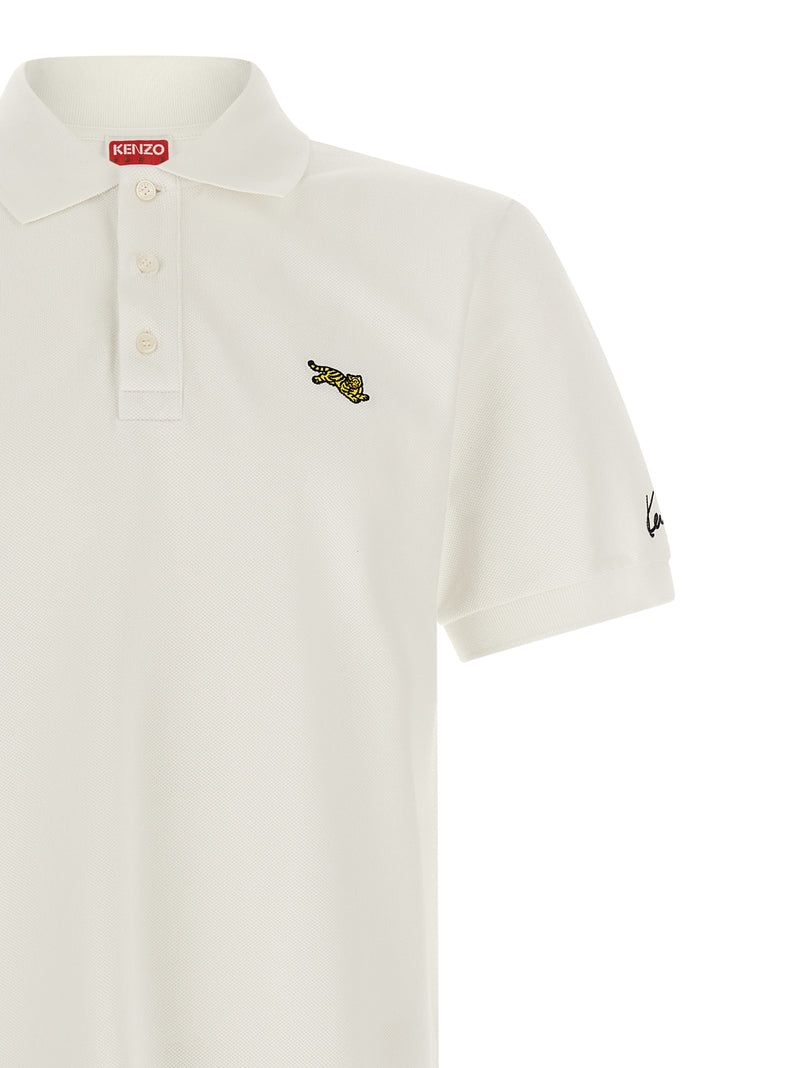 Polo en coton blanc Kenzo