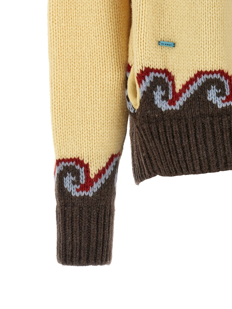 Alanui Multicolor Virgin Wool Cardigan