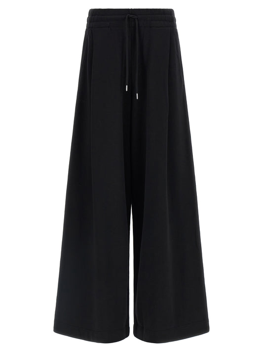 Dries Van Noten Pantalon de sport noir en coton