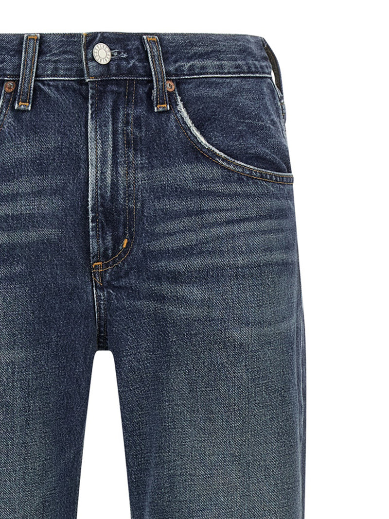 Agolde Blue Cotton Bootcut Jeans
