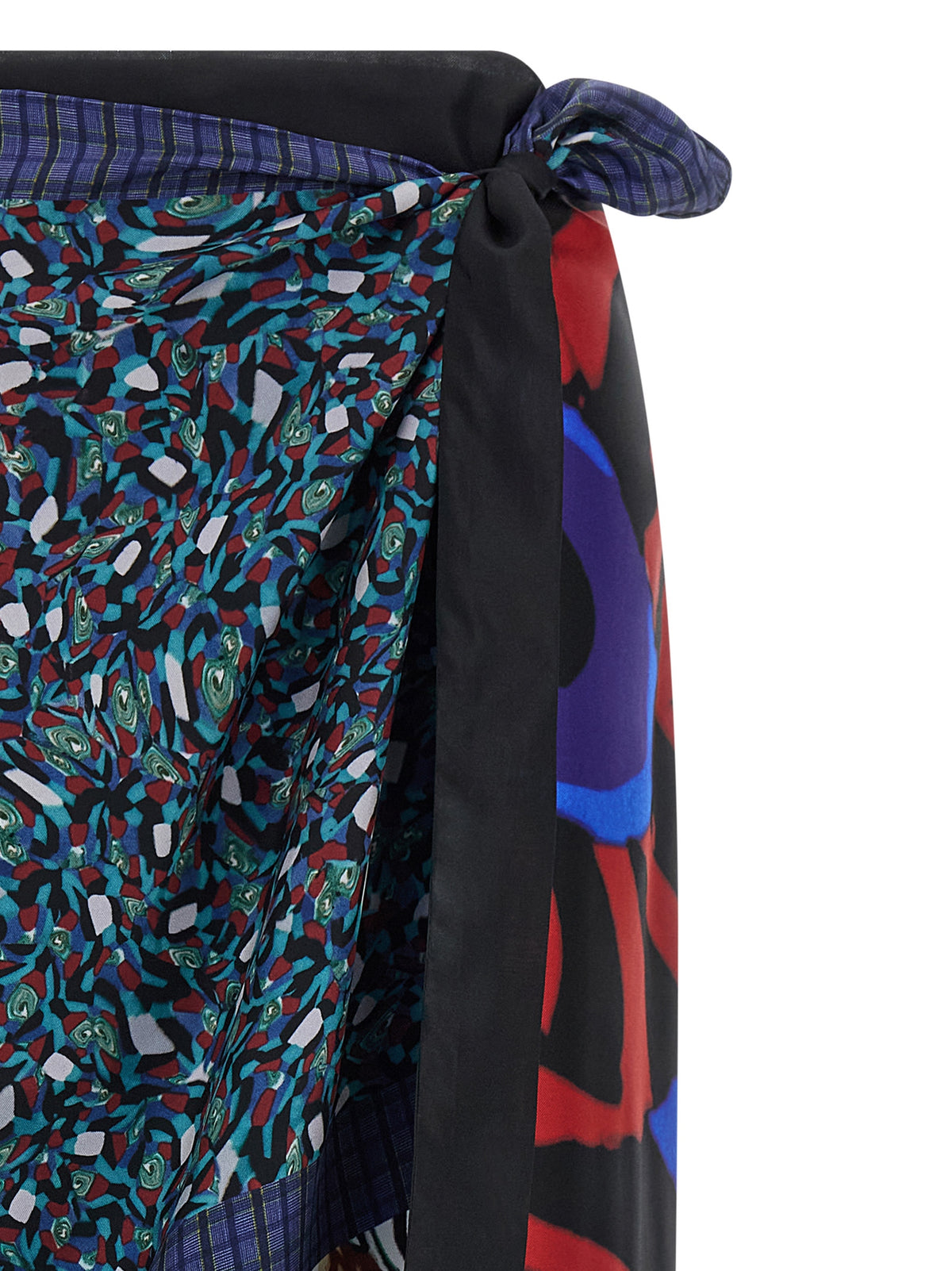 Jupe midi en soie multicolore Dries Van Noten