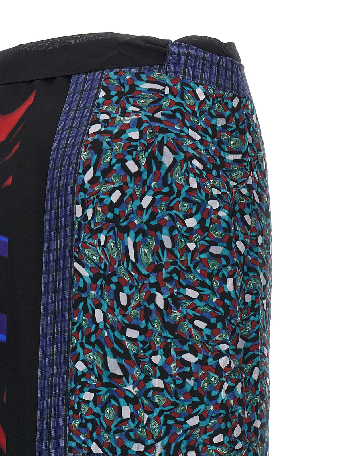 Jupe midi en soie multicolore Dries Van Noten