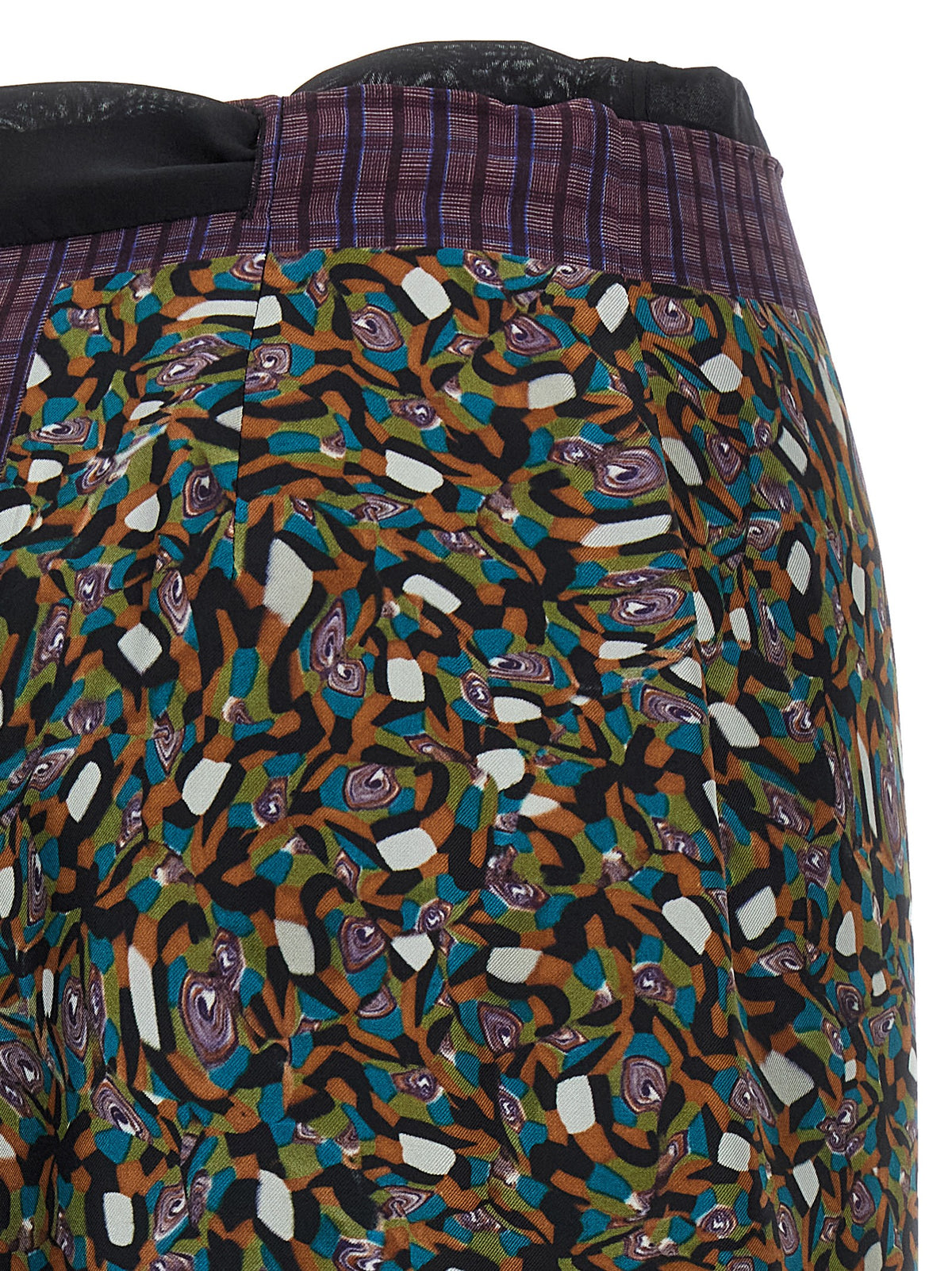 Jupe midi en soie multicolore Dries Van Noten
