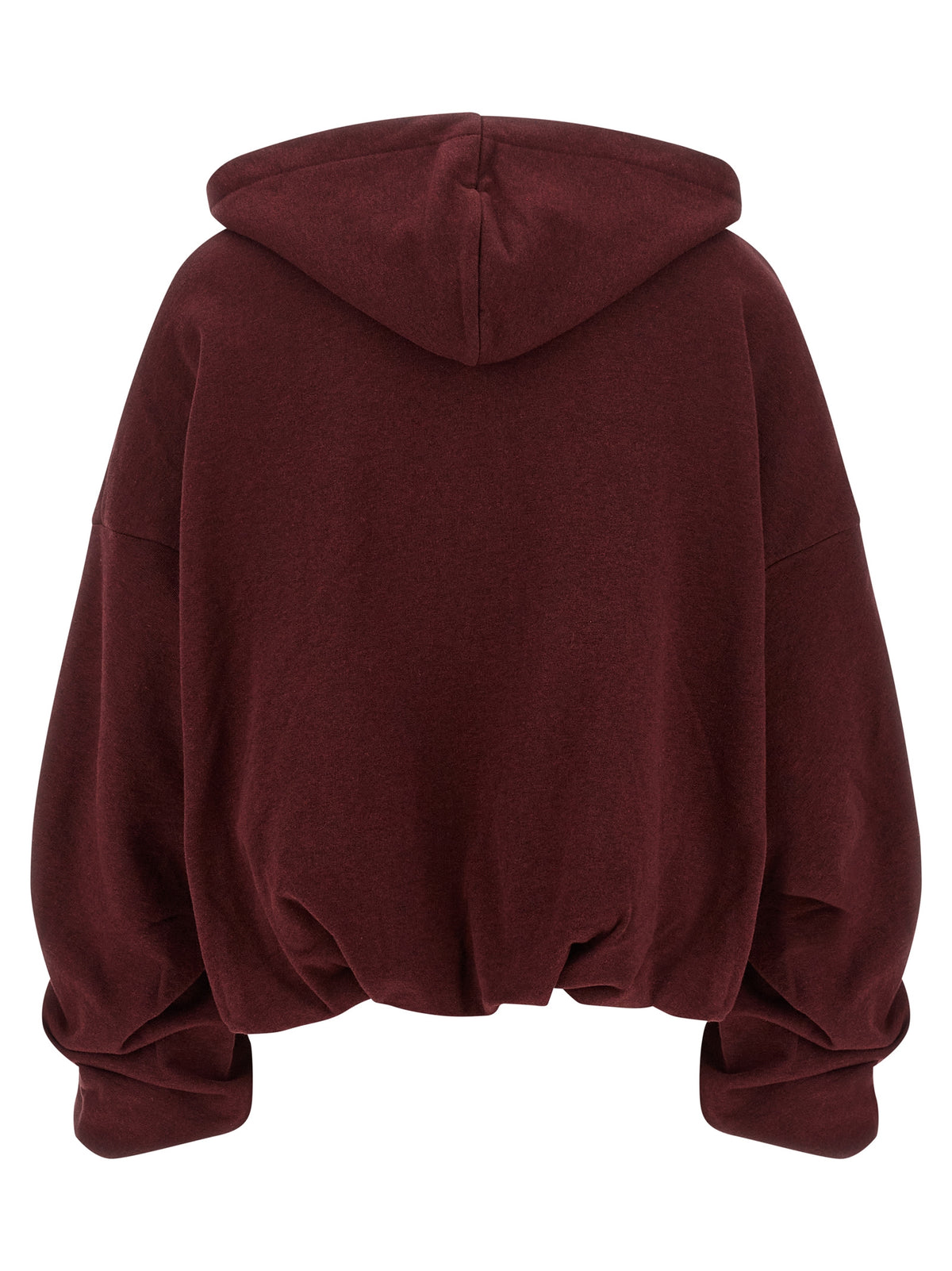 Sweat à capuche en coton bordeaux Dries Van Noten