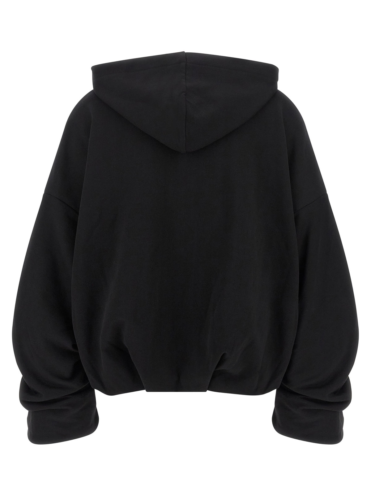 Sweat à capuche noir en coton Dries Van Noten