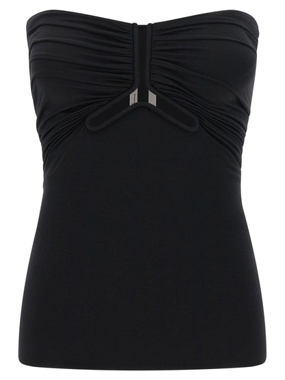 Rick Owens Black Nylon Tank Tops