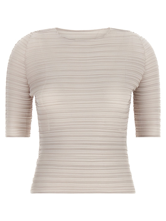 Chemisier Issey Miyake en polyester beige