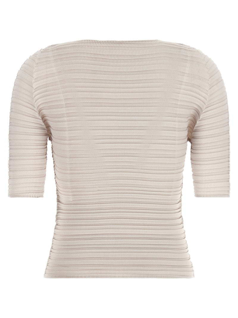 Chemisier Issey Miyake en polyester beige