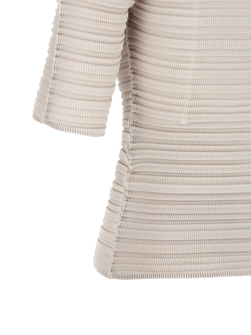Chemisier Issey Miyake en polyester beige