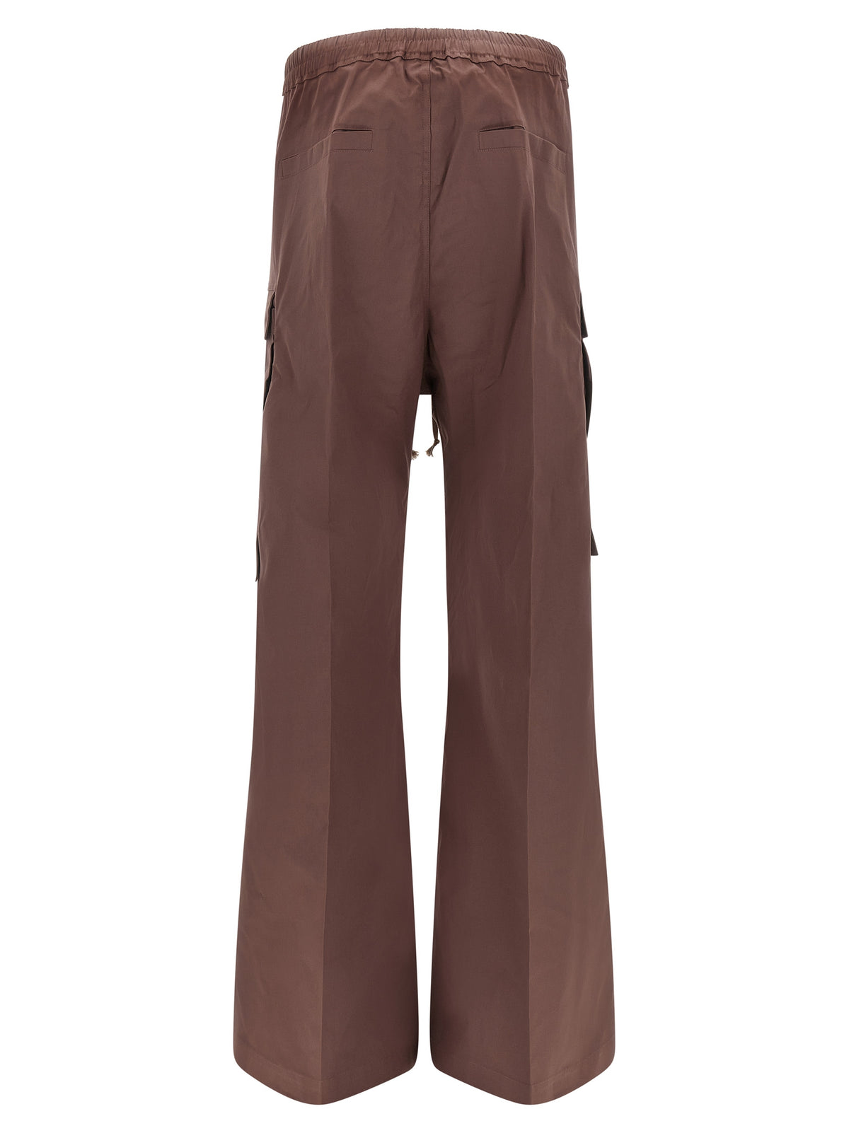 Pantalon Rick Owens évasé en coton marron