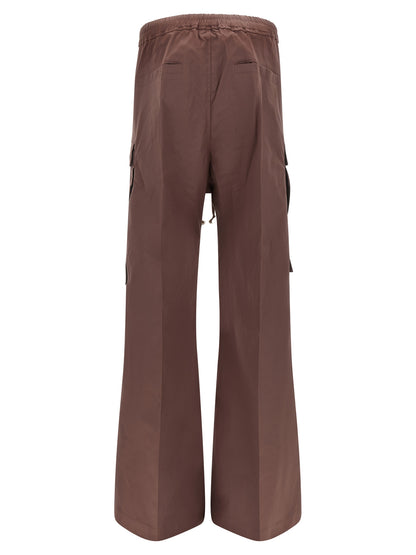 Rick Owens Brown Cotton Flared Pants