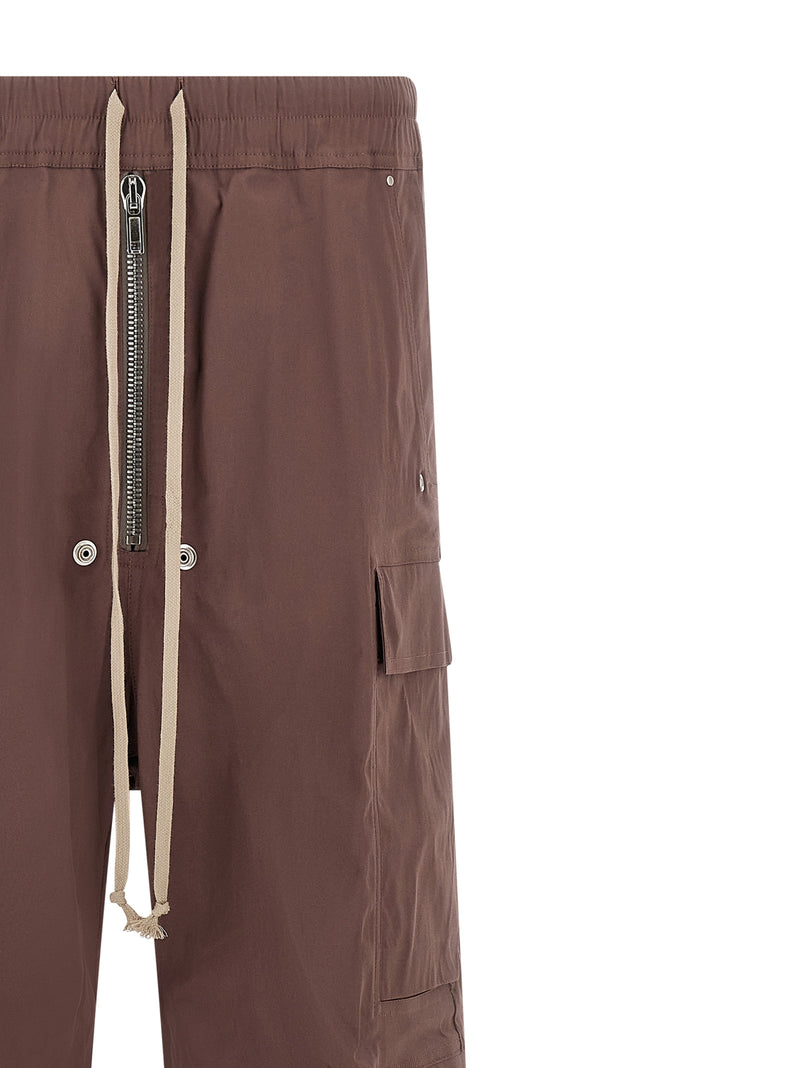 Pantalon Rick Owens évasé en coton marron