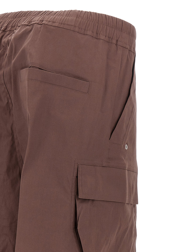 Pantalon Rick Owens évasé en coton marron