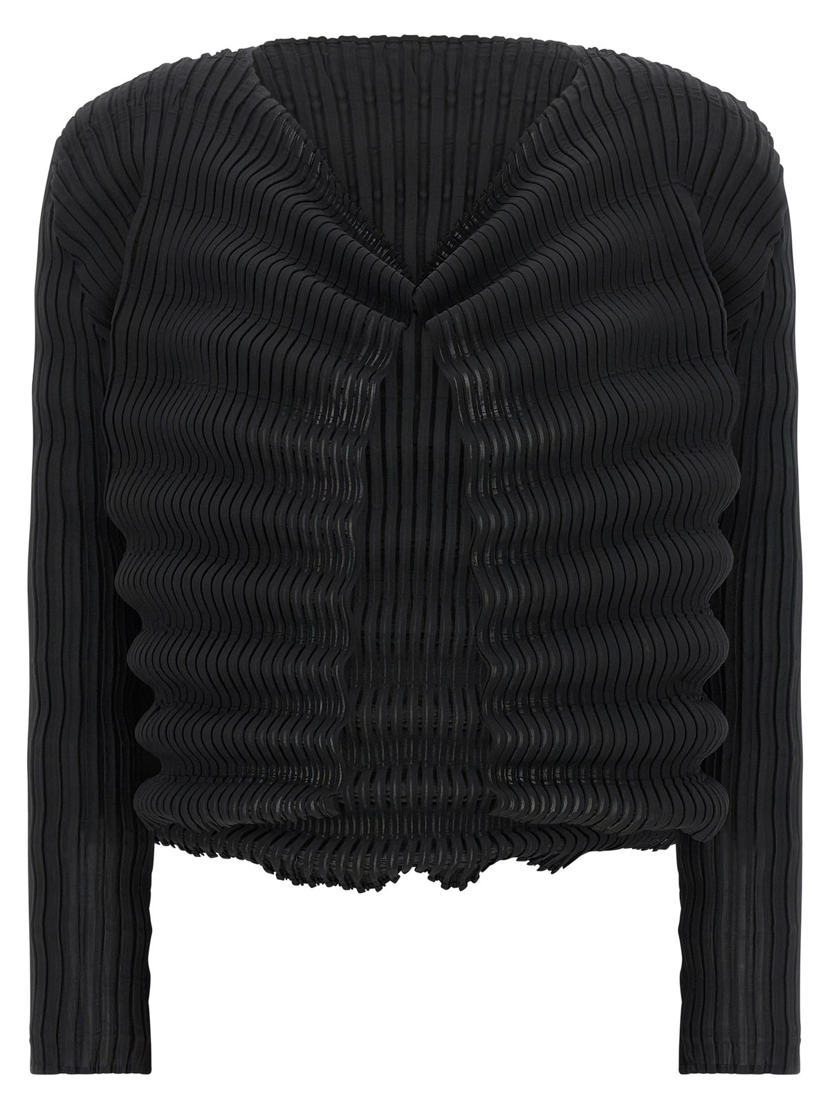 Cardigan Issey Miyake en polyester noir