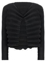Cardigan Issey Miyake en polyester noir