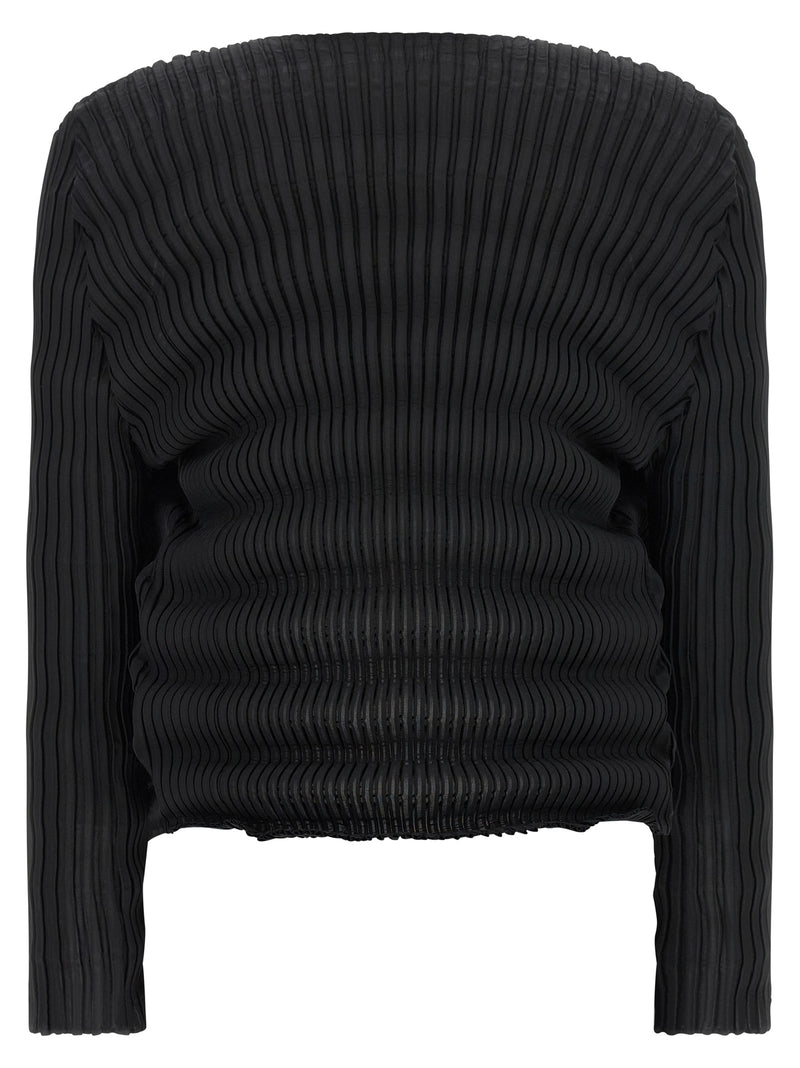Cardigan Issey Miyake en polyester noir