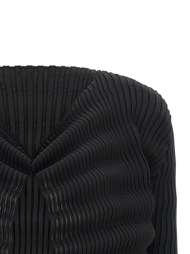 Cardigan Issey Miyake en polyester noir
