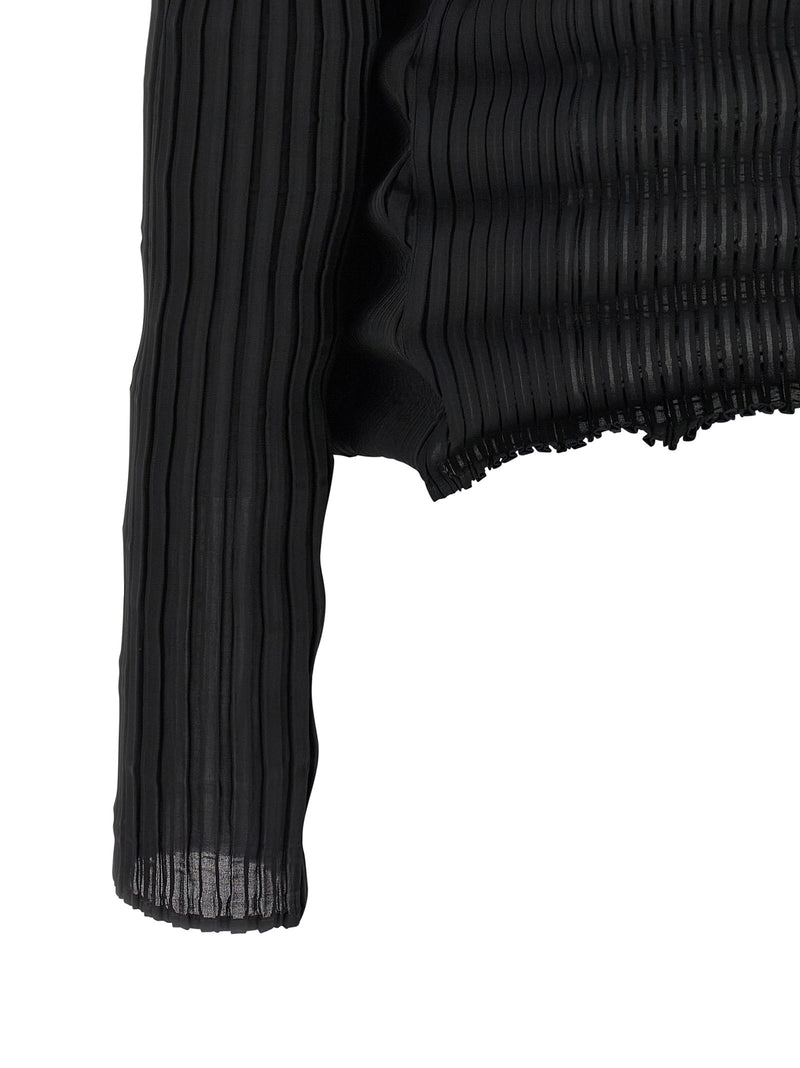 Cardigan Issey Miyake en polyester noir