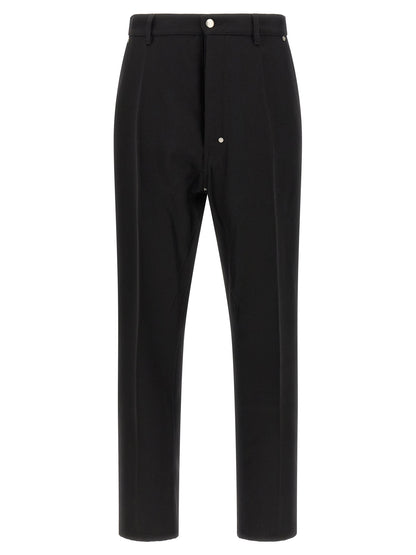 Rick Owens Black Cotton Casual Pants
