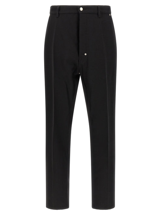 Rick Owens Black Cotton Casual Pants