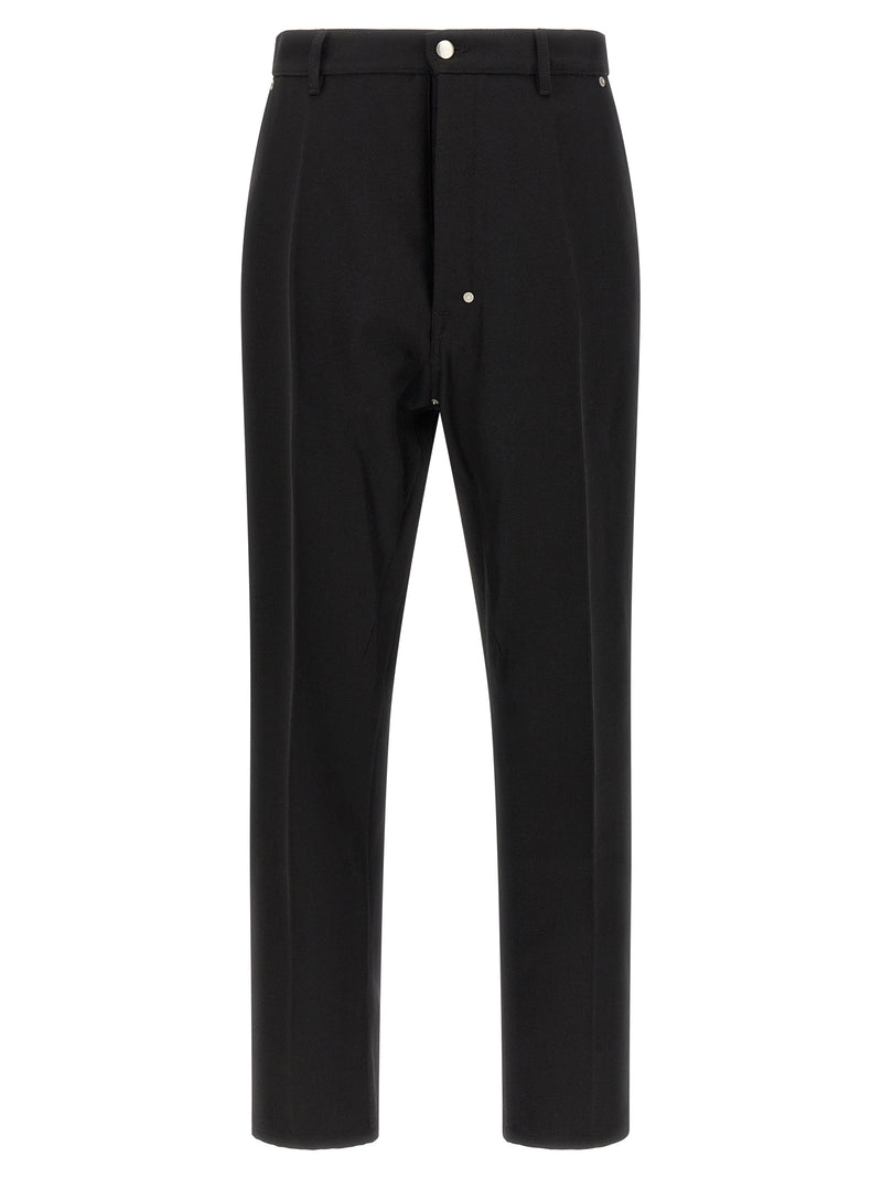 Pantalon décontracté en coton noir Rick Owens