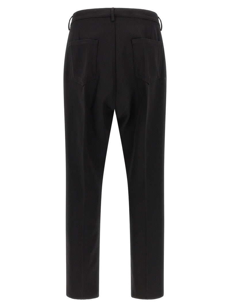 Pantalon décontracté en coton noir Rick Owens