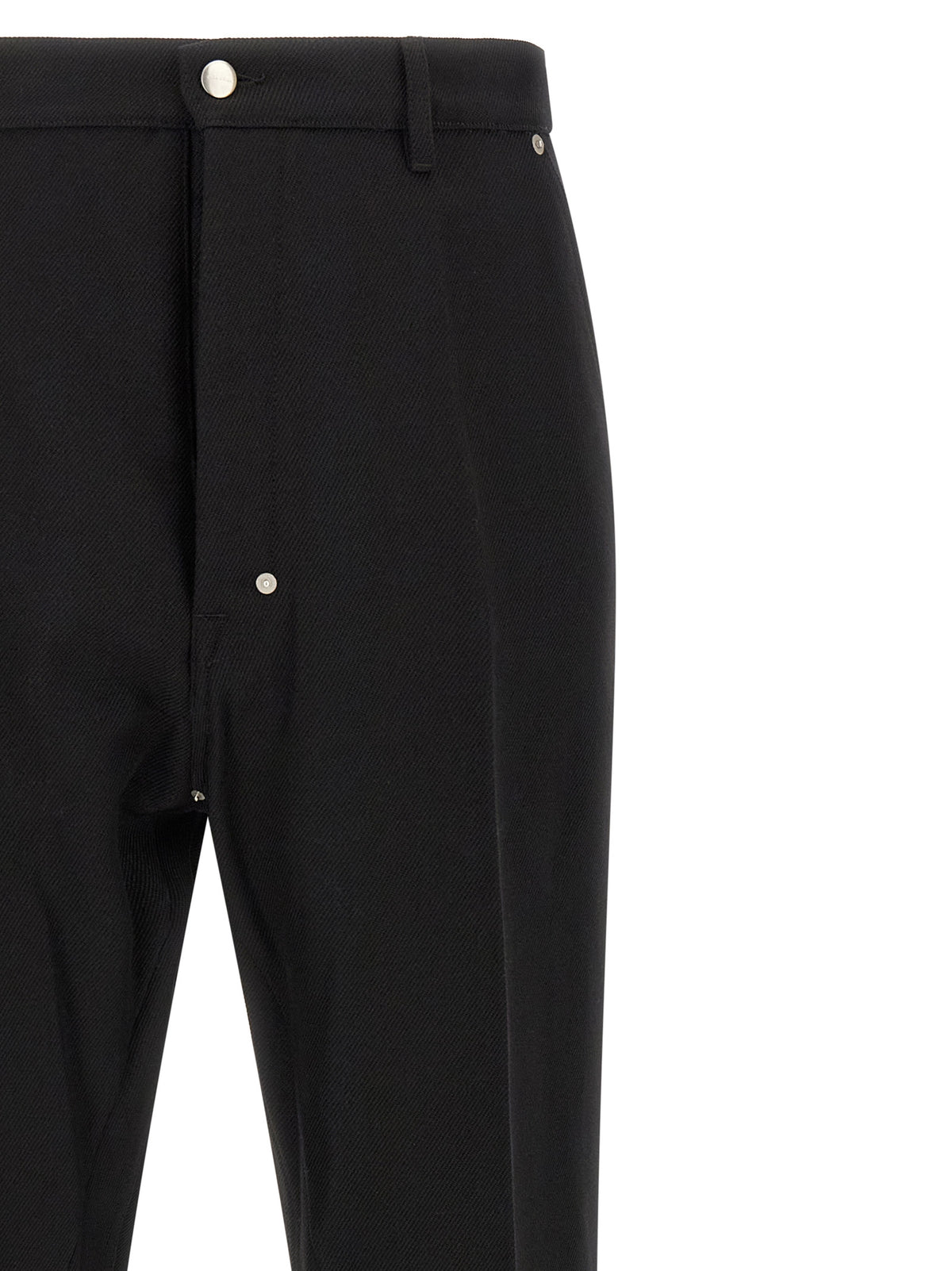 Pantalon décontracté en coton noir Rick Owens
