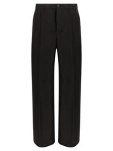 Pantalon décontracté Rick Owens en ramie noire