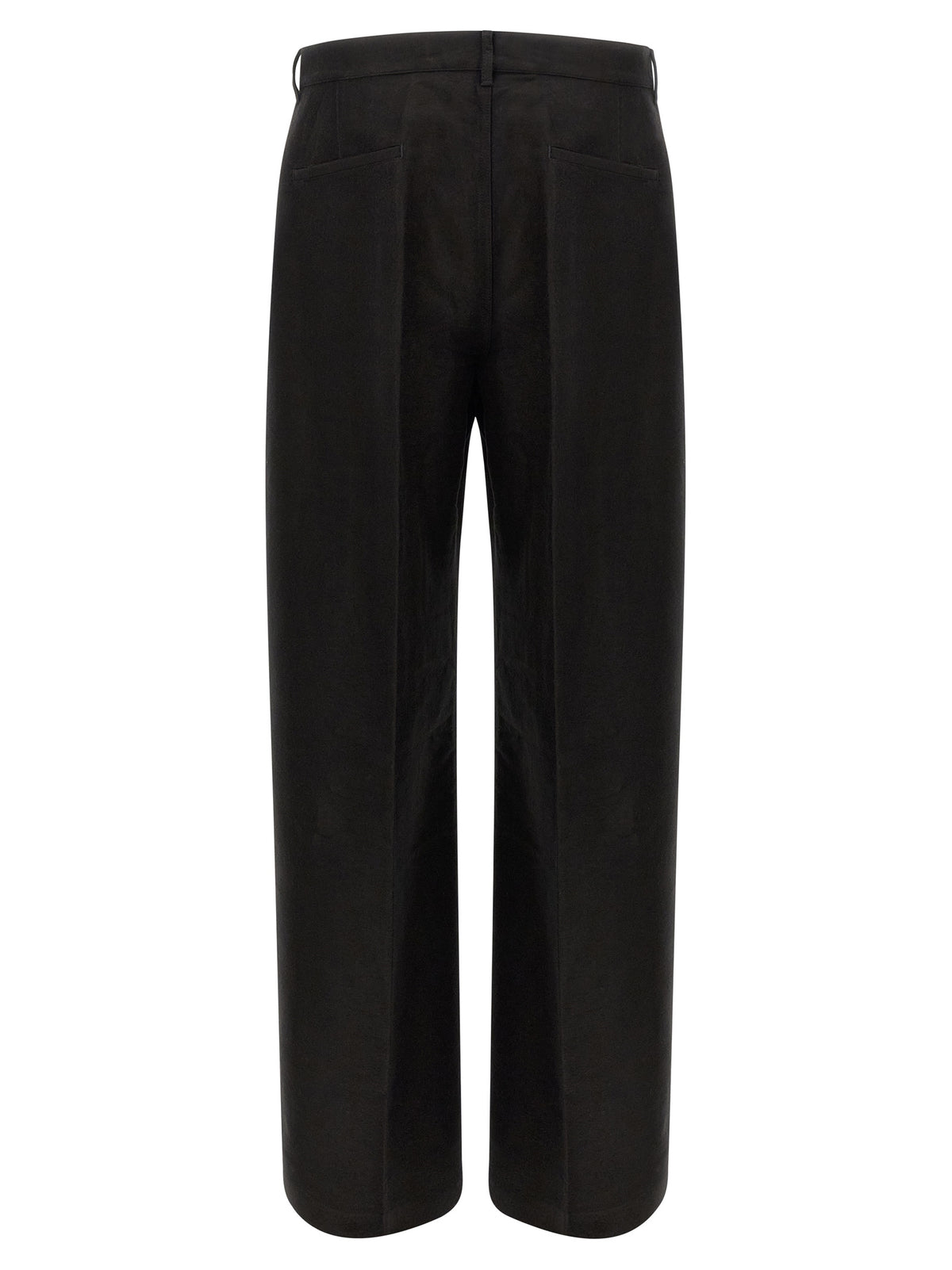 Pantalon décontracté Rick Owens en ramie noire