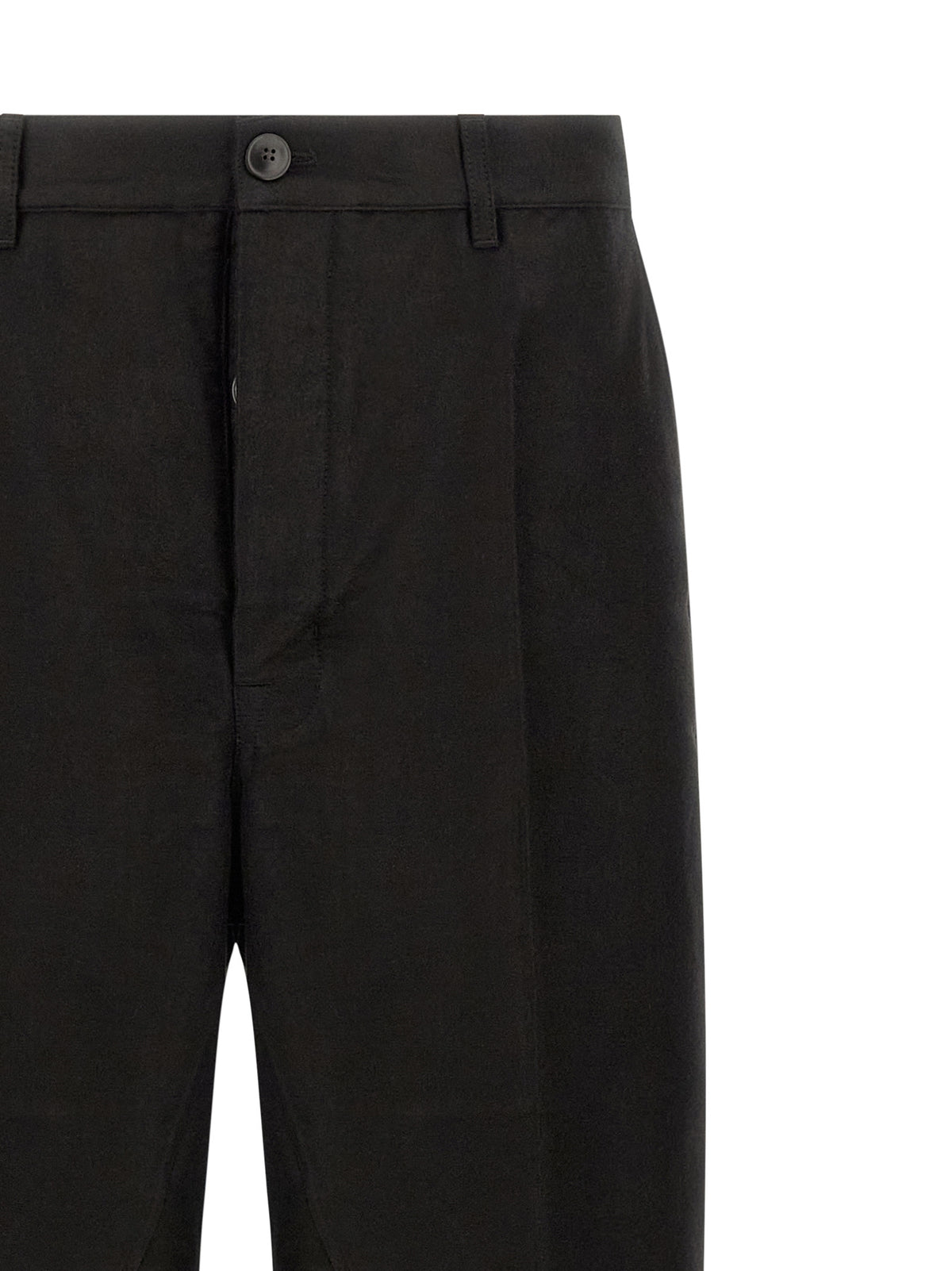 Pantalon décontracté Rick Owens en ramie noire