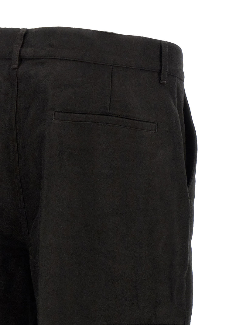 Pantalon décontracté Rick Owens en ramie noire