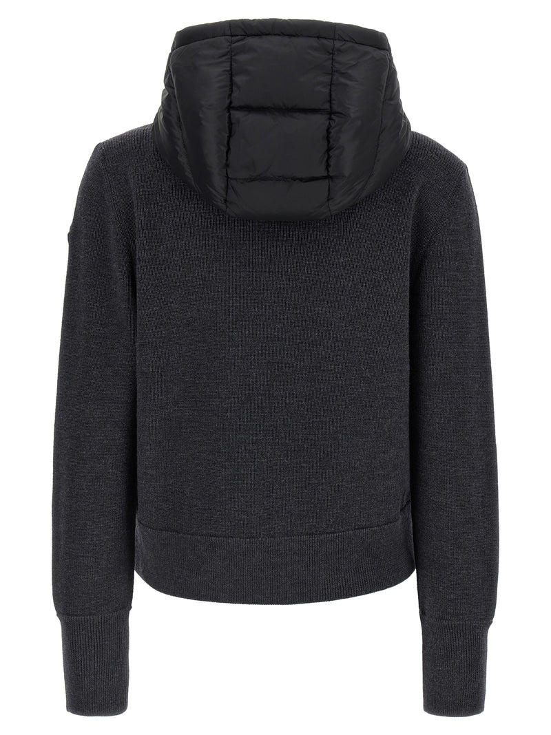 Cardigan Moncler en polyamide gris