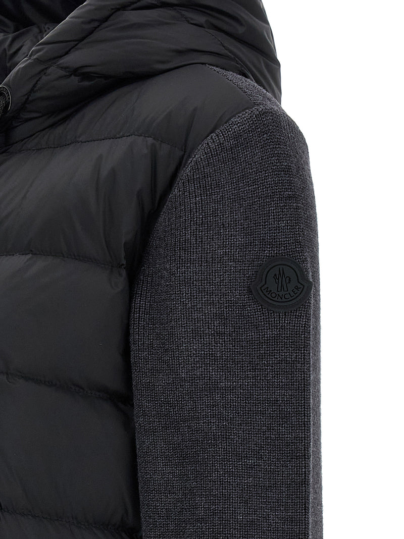 Cardigan Moncler en polyamide gris