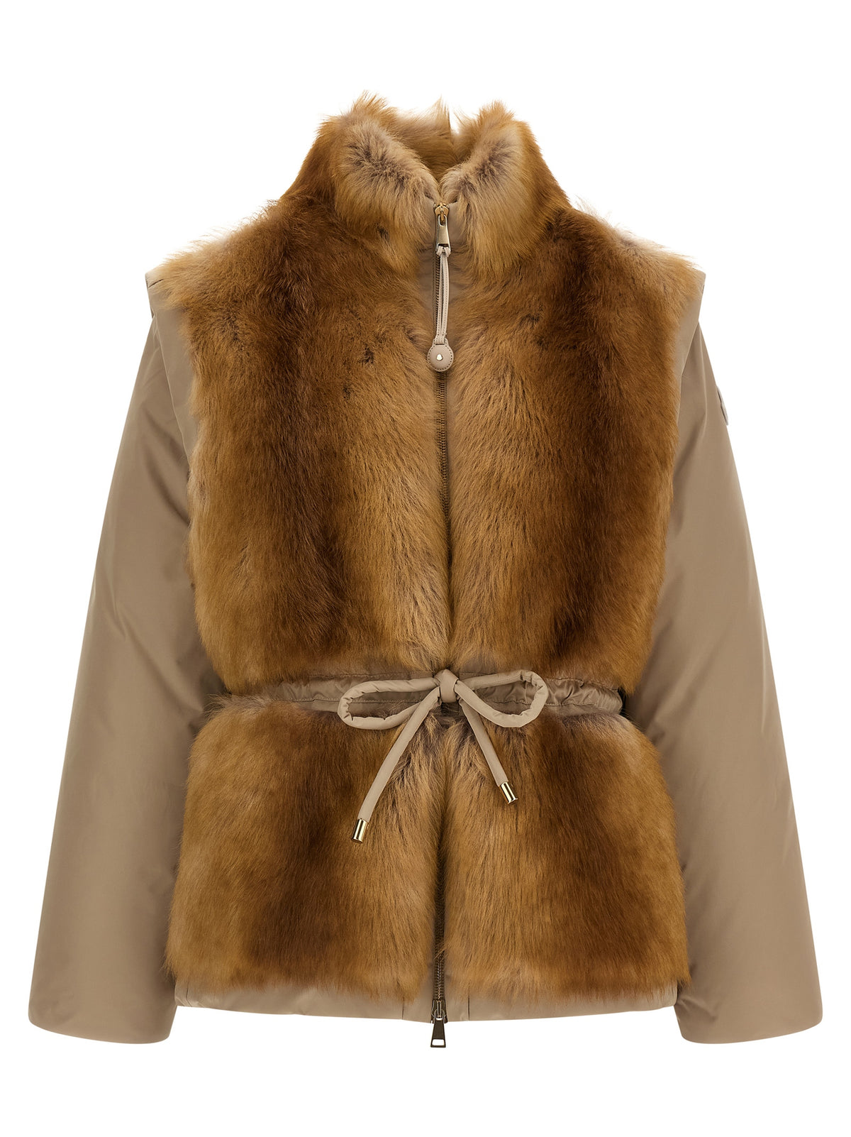 Moncler Doudoune sans manches en polyester beige