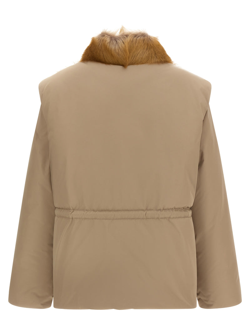 Moncler Doudoune sans manches en polyester beige