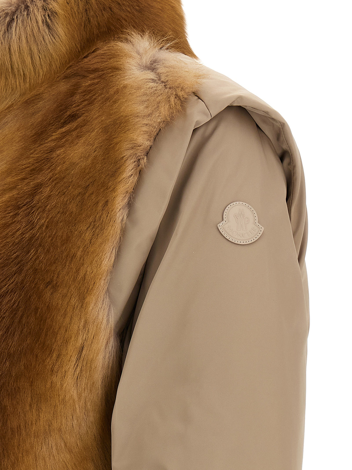 Moncler Doudoune sans manches en polyester beige