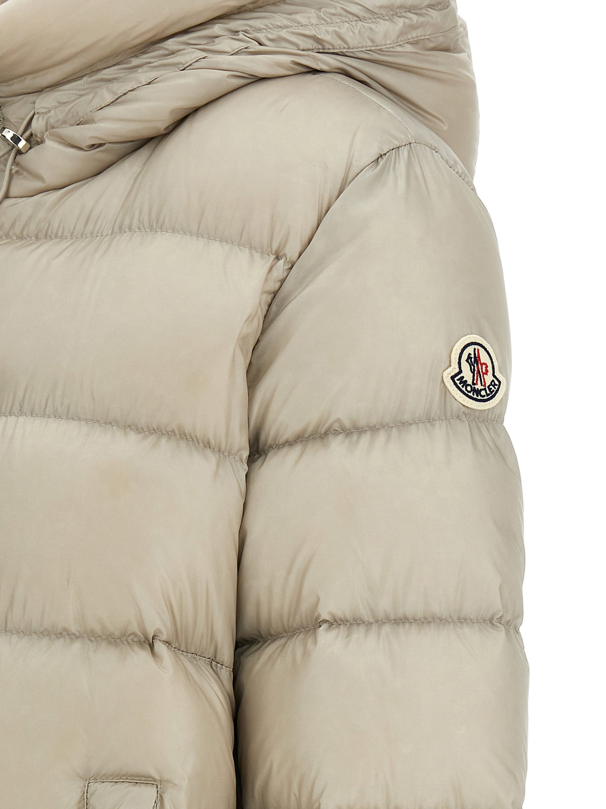 Veste longue Moncler en polyamide beige