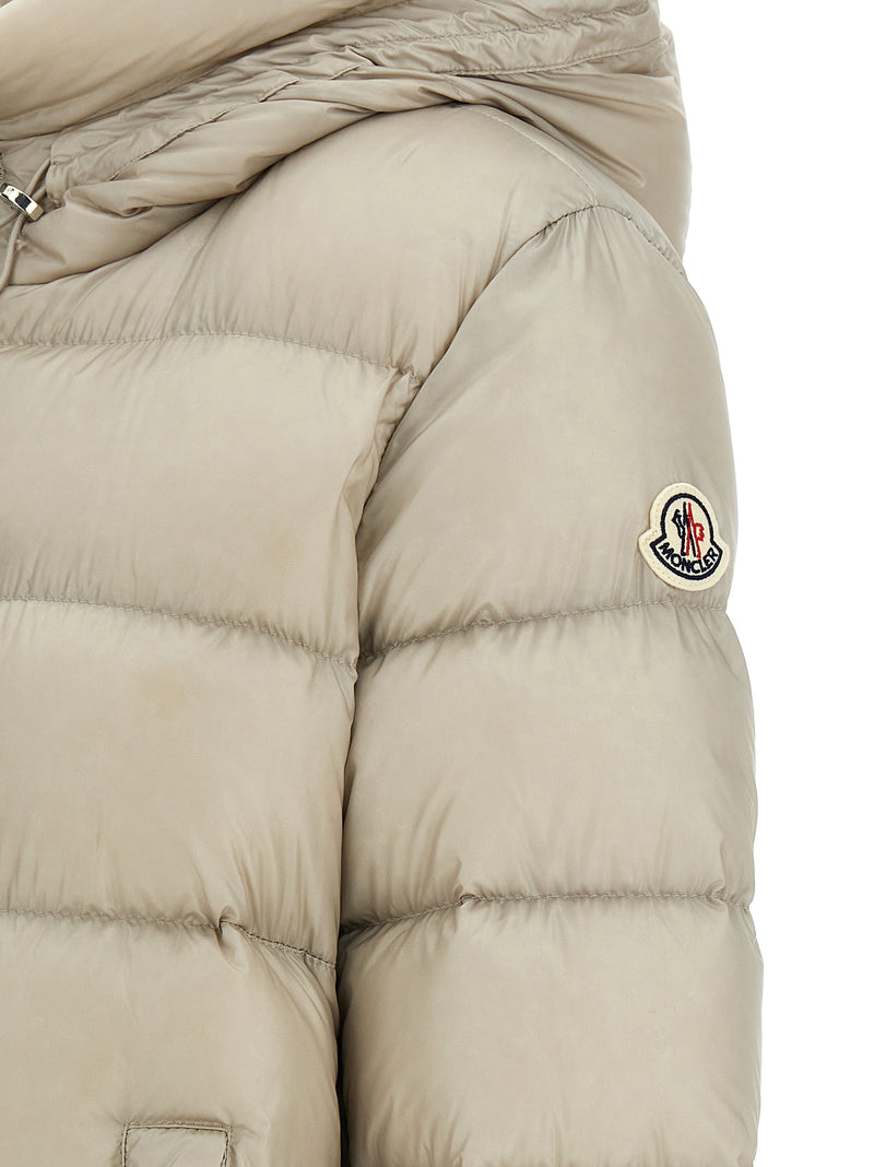 Veste longue Moncler en polyamide beige
