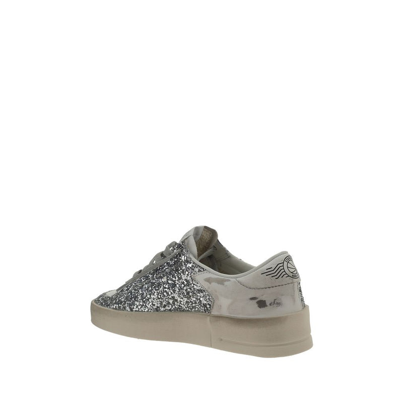 Baskets basses Bos Taurus en cuir de veau gris Golden Goose