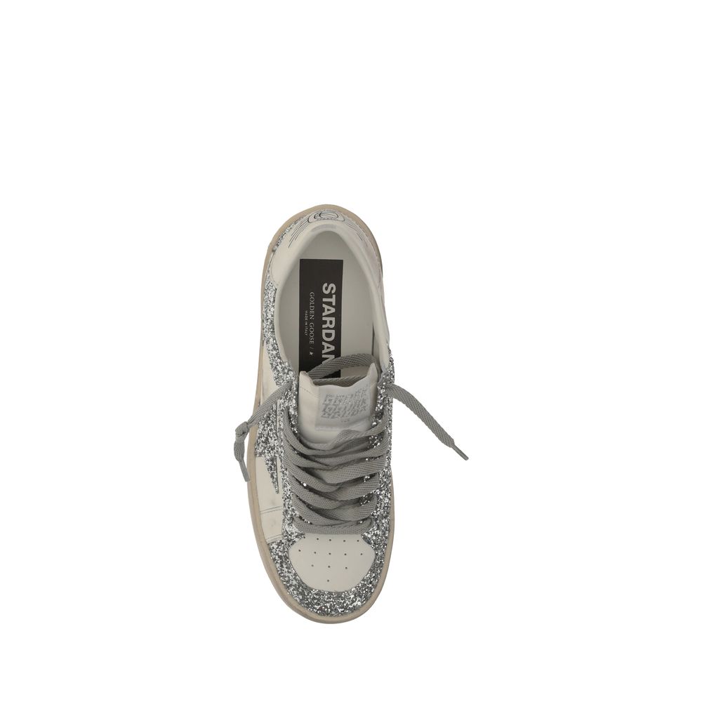 Baskets basses Bos Taurus en cuir de veau gris Golden Goose