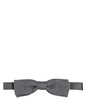 Dolce & Gabbana Black White Houndstooth Adjustable Neck Bow Tie