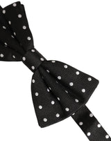 Nœud papillon ajustable Dolce &amp; Gabbana à pois noirs et blancs