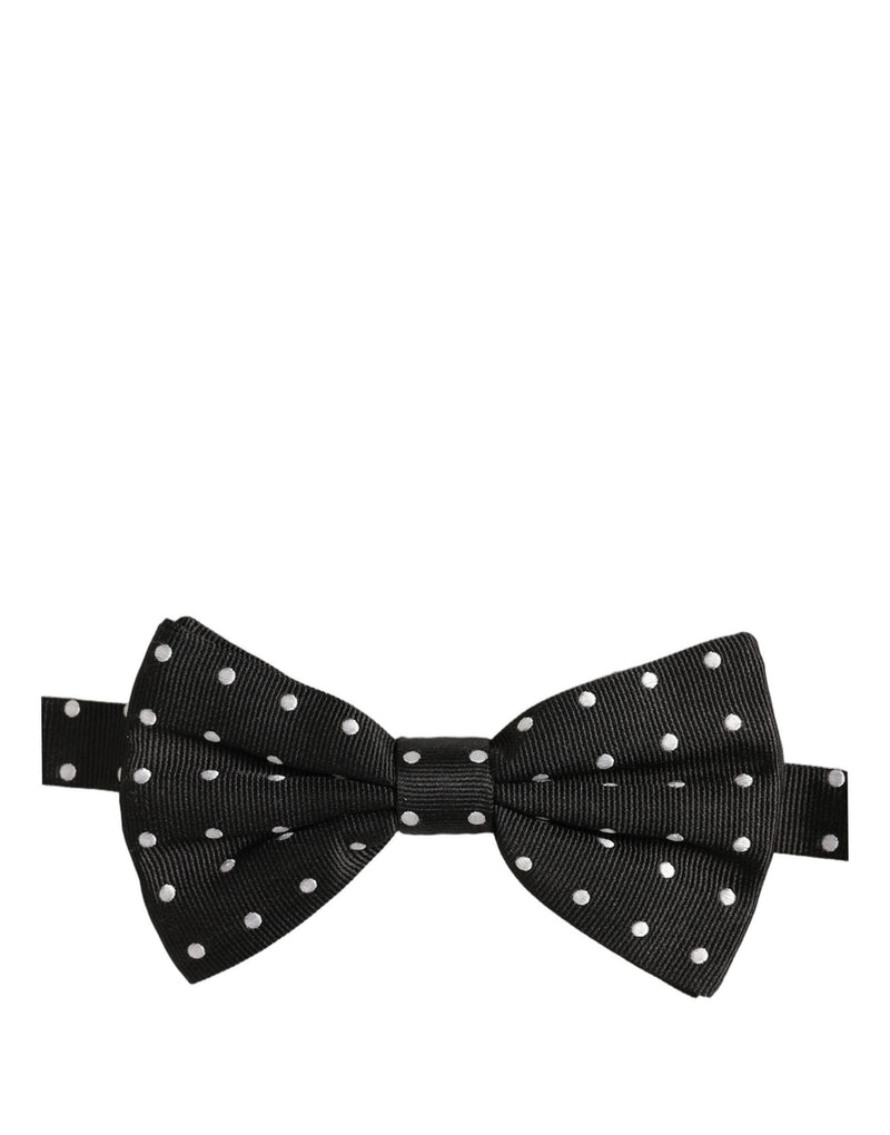 Nœud papillon ajustable Dolce &amp; Gabbana à pois noirs et blancs
