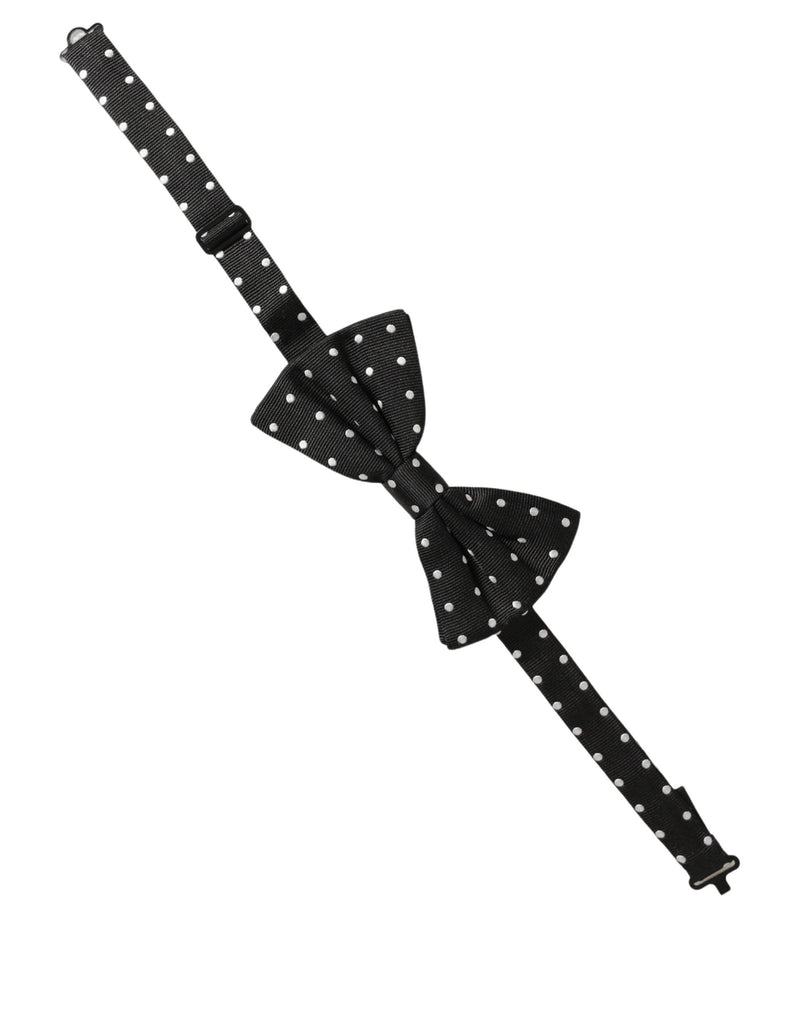 Nœud papillon ajustable Dolce &amp; Gabbana à pois noirs et blancs