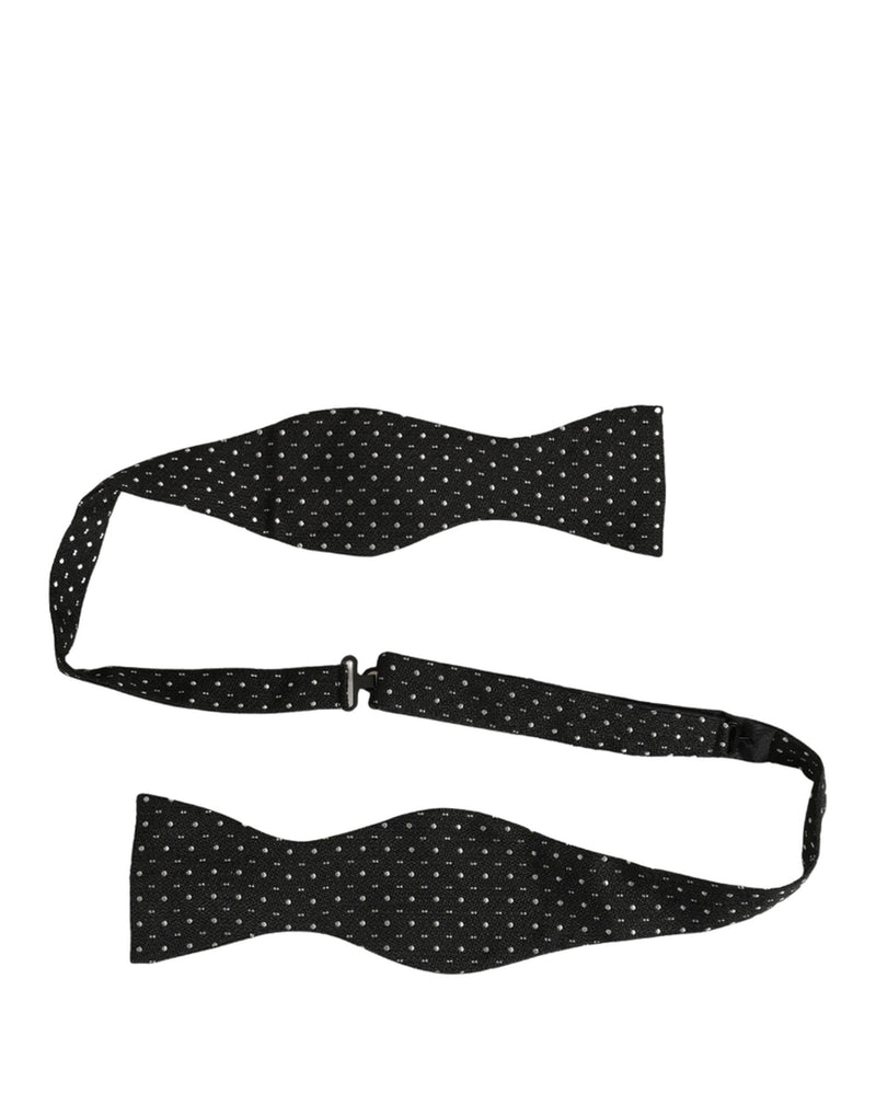 Nœud papillon ajustable Dolce &amp; Gabbana à pois noirs et blancs