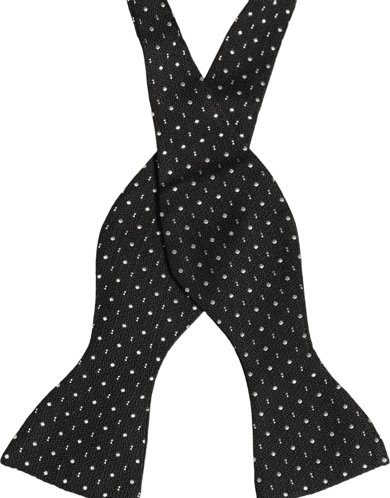 Nœud papillon ajustable Dolce &amp; Gabbana à pois noirs et blancs