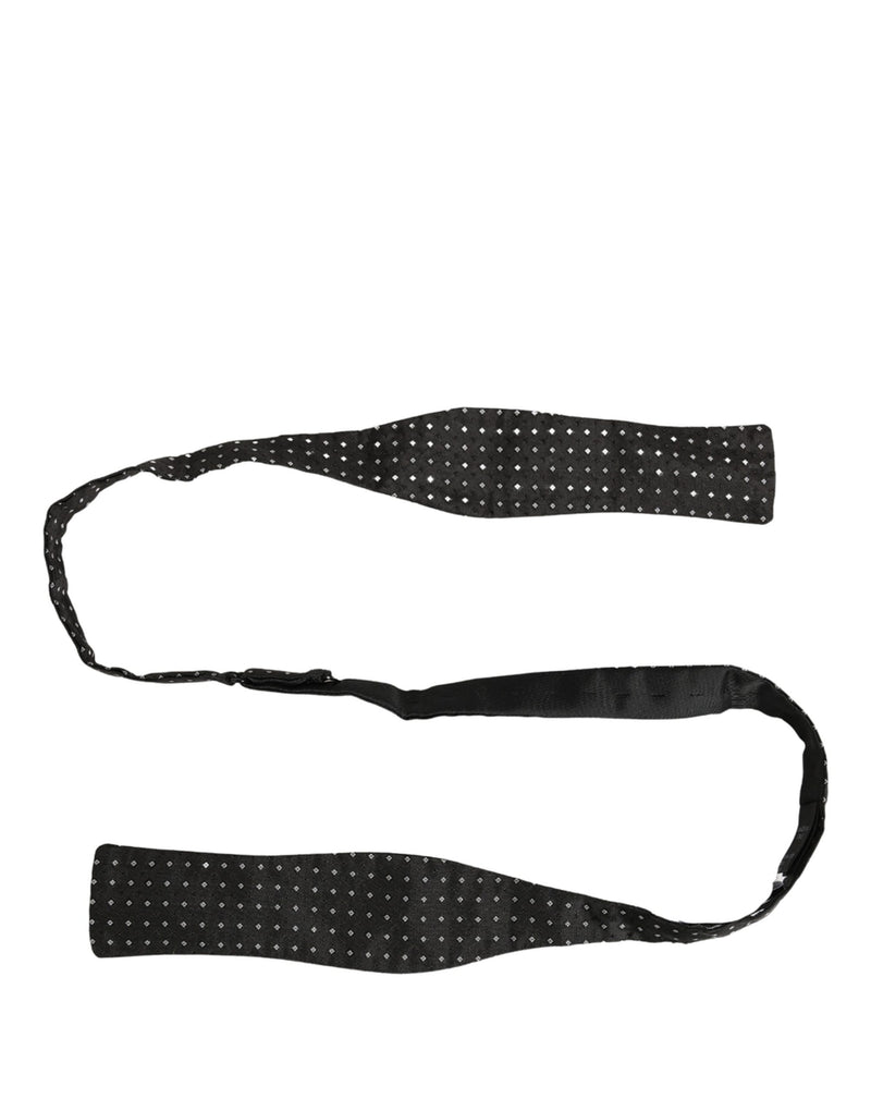 Nœud papillon ajustable Dolce &amp; Gabbana à pois noirs et blancs