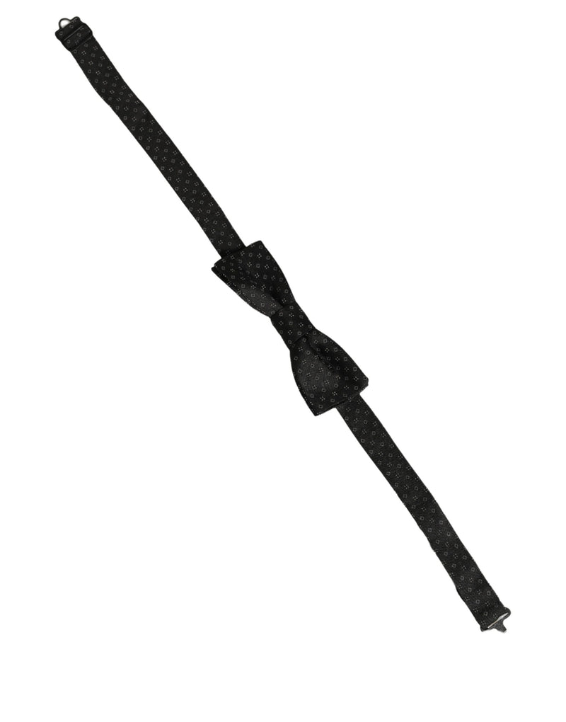 Nœud papillon papillon réglable Dolce & Gabbana à motif losanges noirs